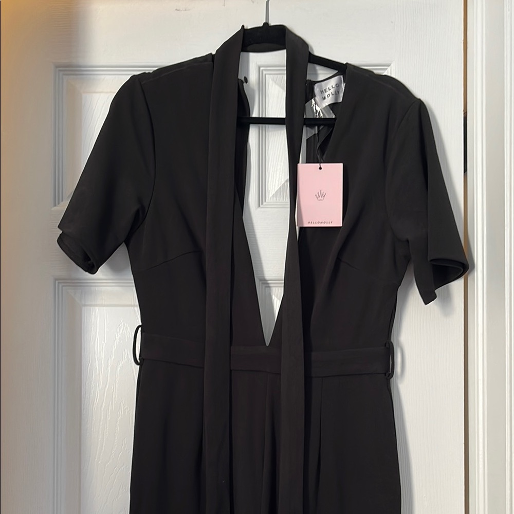 Black V-Neck Jumpsuit